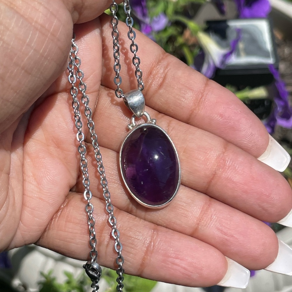 **SOLD** Amethyst pendant necklace